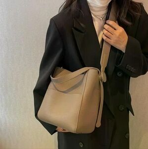 Brand New Women Faux  Leather Bucket  Shoulder Messager Handbag